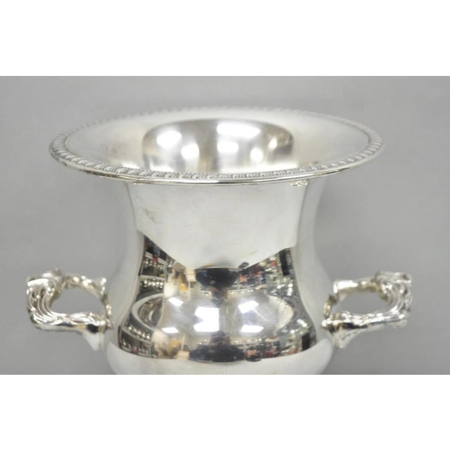 Victorian Vintage Sheridan Silver Plated Trophy Cup Urn Champagne Chiller Ice Bucket For Sale - Image 3 of 16