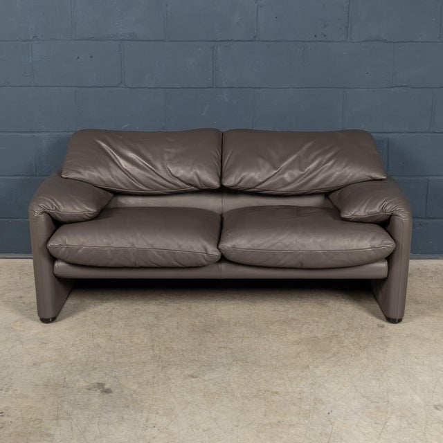 Vintage 20th Century Italian Maralunga Sofa by Vico Magistretti for Cassina, 1980, Set of 3 For Sale - Image 3 of 18