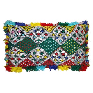 Moroccan Sham with Diamond Pattern For Sale