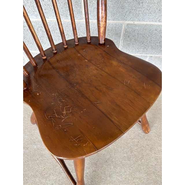 Wood Sprague & Carleton Antique Birdcage Style Maple Side Chairs - Set of 4 For Sale - Image 7 of 9