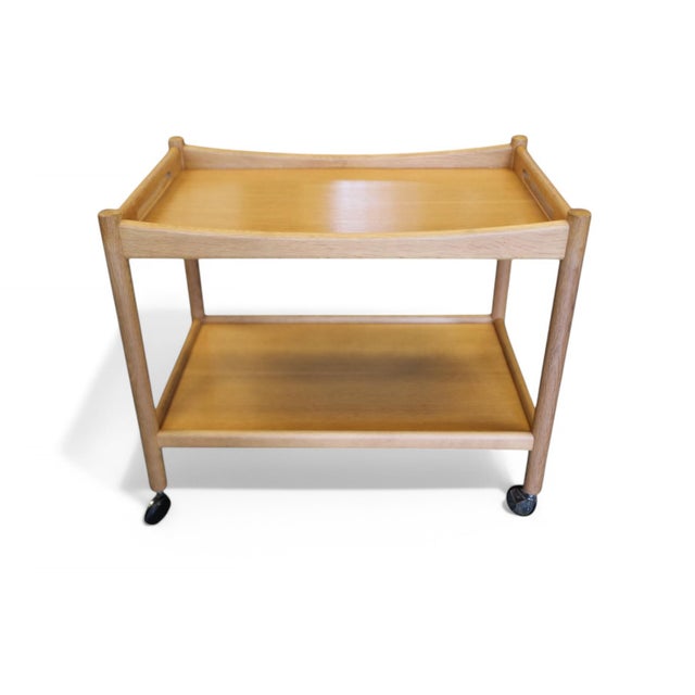 Serving Trolley at-45 in Oak by Hans J. Wegner for Andreas Tuck, 1960s For Sale - Image 16 of 18
