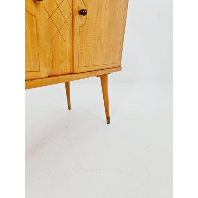 Mid-Century Modern German Ash and Beech Sideboard, 1950s For Sale - Image 13 of 14