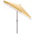 Yellow Lucerna 9 Ft Crank Umbrella, Yellow Stripe/Brown Pole For Sale - Image 8 of 9