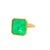 Contemporary 7.03 Carat Emerald 18k Yellow Gold Solitaire Bezel Ring, Size 6.75 For Sale - Image 3 of 6