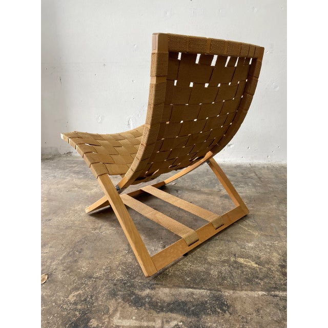 Ingmar Rellig Folding Chair - Mid-century -Norway. Fabric straps.
