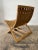 Ingmar Rellig Folding Chair - Mid-century -Norway. Fabric straps.