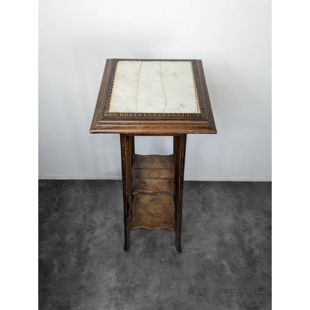 Mahogany Wood Side Table For Sale - Image 3 of 6