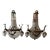 1970s Gold Deer Head Stag Crystal Sconces - A Pair For Sale
