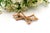 Gold and Silver Bow-Shaped Brooch For Sale - Image 4 of 5