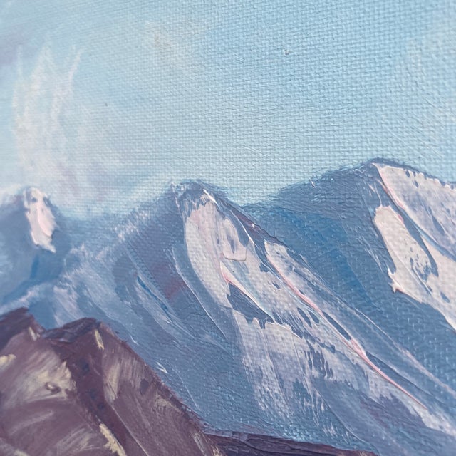 Mid 20th Century Mid-Century Modern Impasto Desert Landscape Oil Painting Framed - California Western Art For Sale - Image 5 of 12