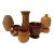 Vintage MCM Hand-Turned Wood Vases & Containers. Set of 6 For Sale