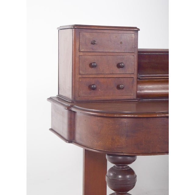 Brown Antique English Desk with Carved Feet, 1890s For Sale - Image 8 of 14