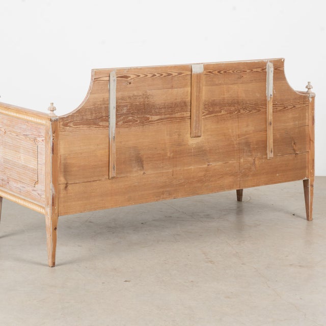 19th Century Swedish Original White Painted Pine Gustavian Bench For Sale - Image 17 of 17