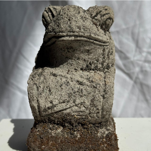Small Balinese Limestone Frog Sculpture, 2000s For Sale - Image 15 of 18