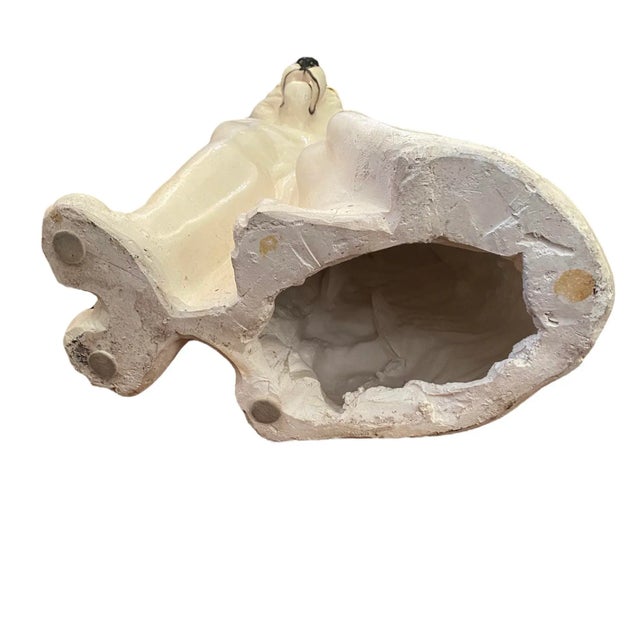 Vintage Italian White Cougar Panther Cat Life Size Statue For Sale - Image 10 of 10