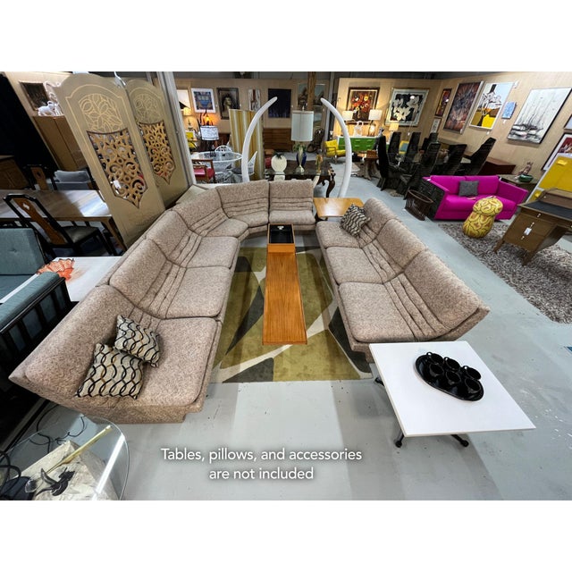 Vladimir Kagan Style 9-Piece Curved Modular Sofa Sectional For Sale - Image 6 of 18