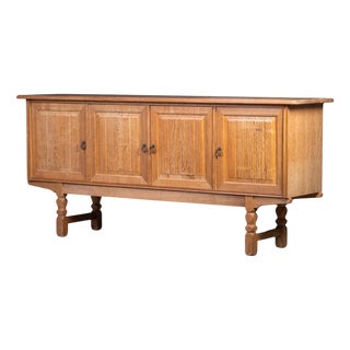 Low Sideboard in Oak attributed to Henning Kjærnulf, 1960s For Sale