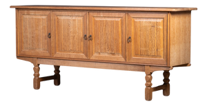 Low Sideboard in Oak attributed to Henning Kjærnulf, 1960s