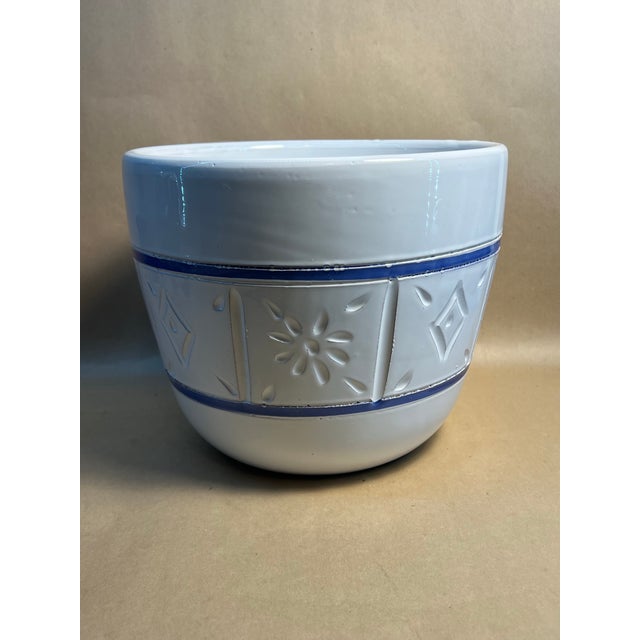 Ceramic 1950s Mid-Century Scandinavian Architectural Ceramic Planter Set With Incised Nordic Motifs For Sale - Image 7 of 10