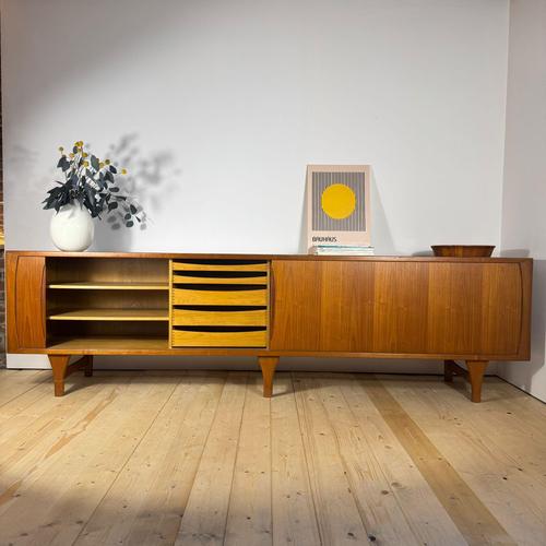 Brown Teak Sideboard from Bernhard Pedersen & Son, Denmark, 1960s For Sale - Image 8 of 14