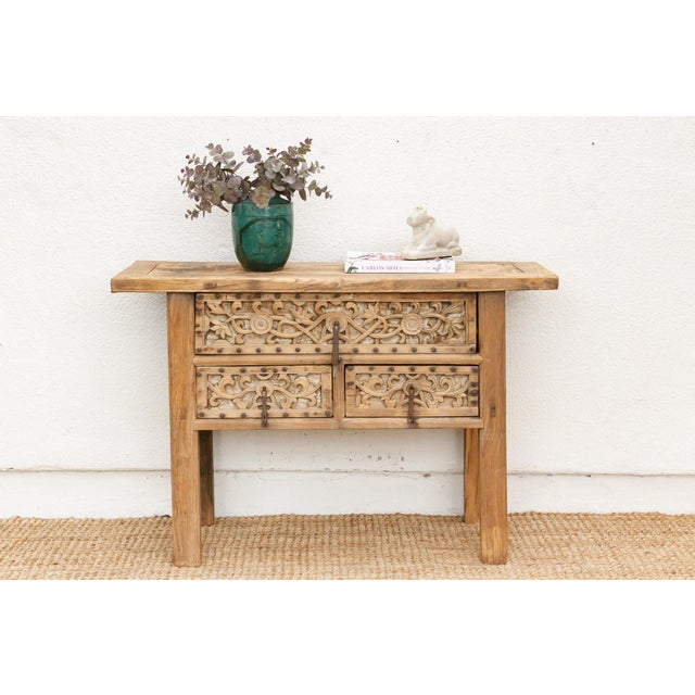 Antique Shanxi Finely Carved Console Table For Sale - Image 10 of 10