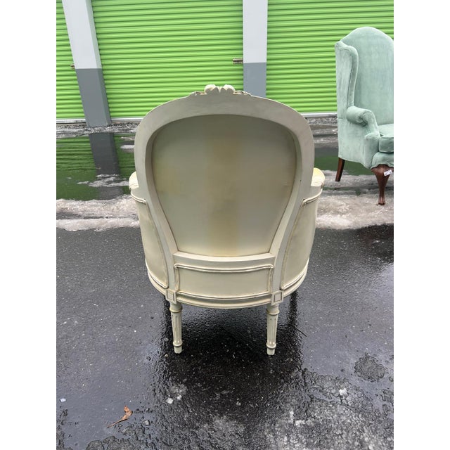 Vintage French Barrel Back Accent Chair For Sale In Philadelphia - Image 6 of 9