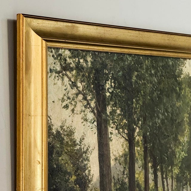 Antique Belgian Oil on Canvas Painting “Cows Grazing” by Xavier Wurth (1869-1933) For Sale - Image 14 of 15