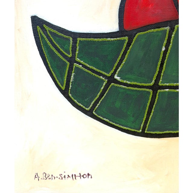 Avi Ben Simhon Monumental Modernist Red Rose Painting For Sale - Image 12 of 14