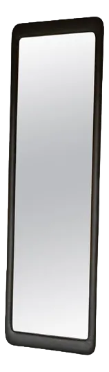 Sabbia Nero Large Wood and Mineral Lime Plaster Floor Mirror by Dennis Kaiser