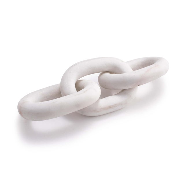 Stone Regina Andrew Atlas Marble Chain in White For Sale - Image 7 of 7