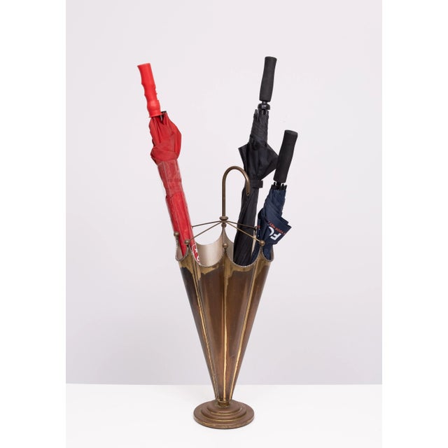 Brass Umbrella Stand, France, 1950s For Sale - Image 10 of 12