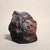 Handmade Figurative Ceramic Surreal Veiled Detailed Face Bust Sculpture in Charcoal and & Mauve Glaze For Sale - Image 11 of 17