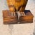 Folk Art Folk Art Hand Carved Circa 1900 Wise Old Owl Standing on a Book With Glass Eyes For Sale - Image 3 of 7