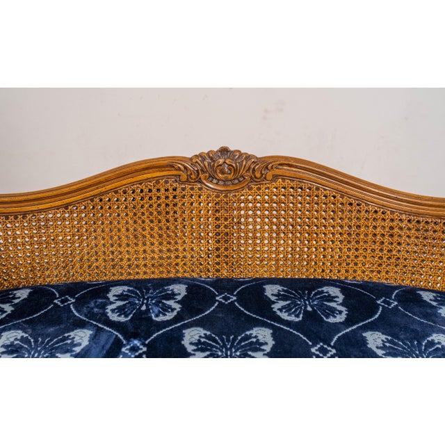 French Louis XV Style Double Cane Back Boudoir Bench For Sale - Image 16 of 18