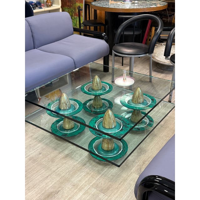 Modern Carmen Spera Art Glass Coffee Table For Sale - Image 3 of 6