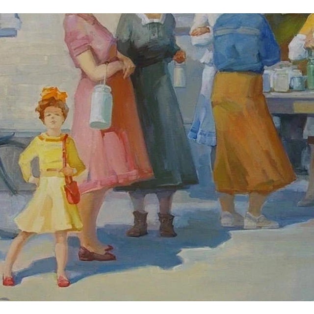 Soviet Era Oil Painting: Ukrainian Artist Ushakov, 1989 110-120 For Sale - Image 6 of 6