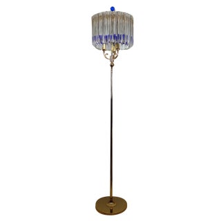 Gold-Plated Brass and Murano Glass Floor Lamp from Venini, 1990s For Sale