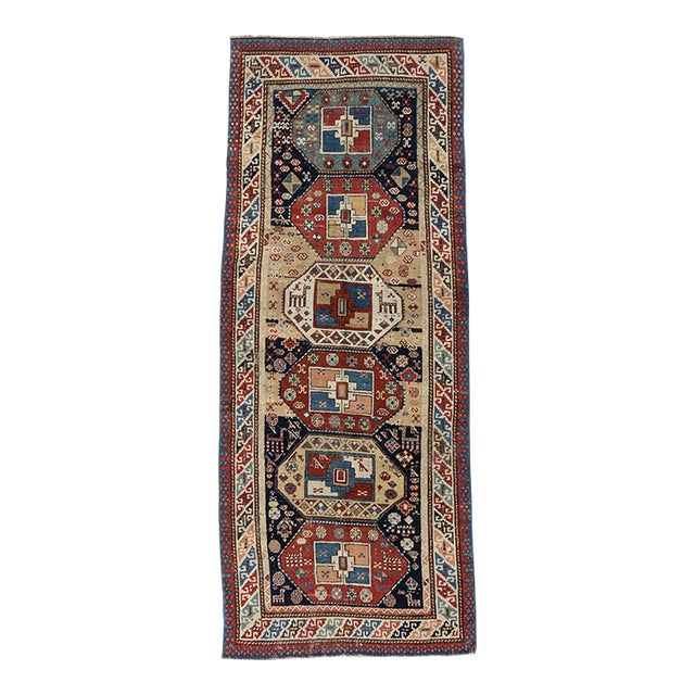 Vintage Nw Animal Design Runner Rug 3'4 X 8'5 For Sale