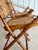 Mid-20th Century English Campaign Faux Bamboo Folding Sling Armchairs With Cane Seats – Pair For Sale - Image 11 of 12