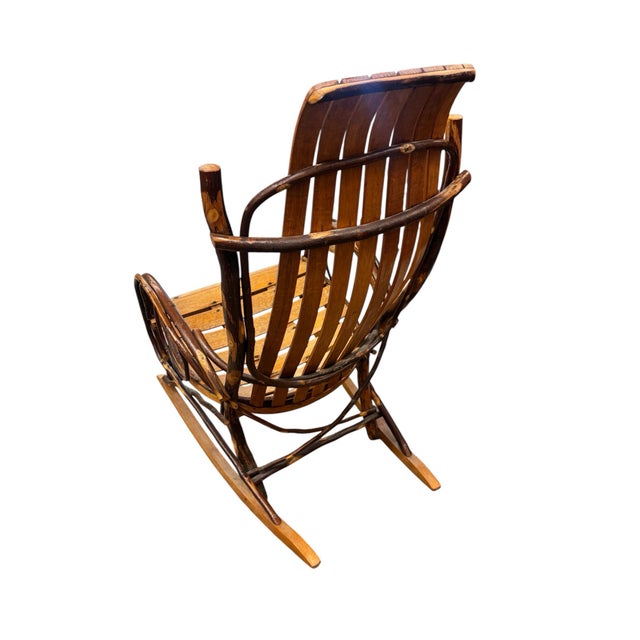 Late 20th Century Hickory Bentwood Rocking Chair For Sale - Image 4 of 8