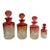 Antique Baccarat Rose Tienté Pinwheel Perfume Bottles – Set of Four For Sale