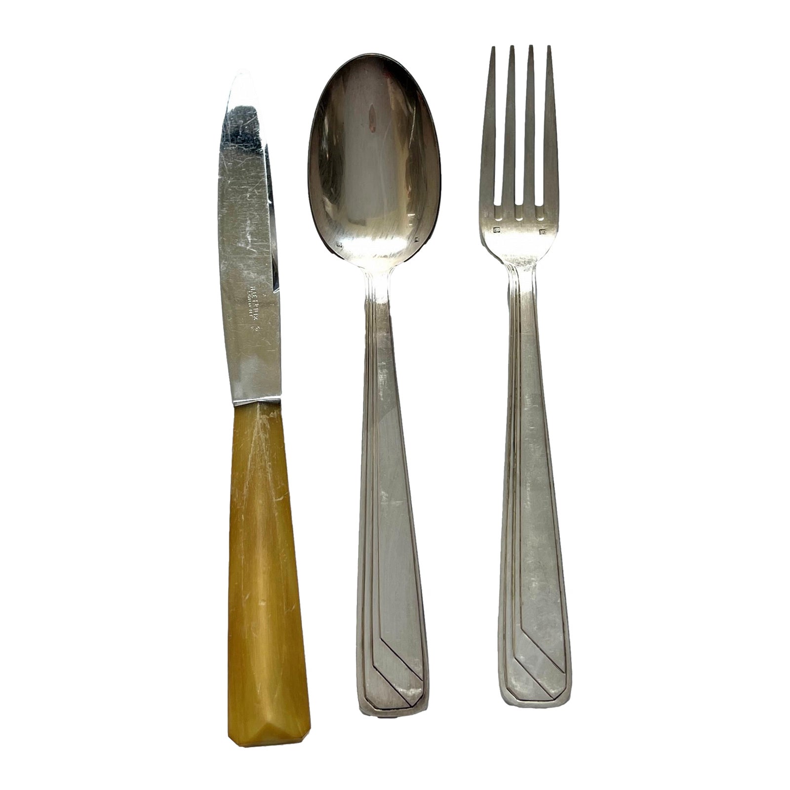 Art Deco French Flatware Set, Service for 12, 36 Pieces Chairish