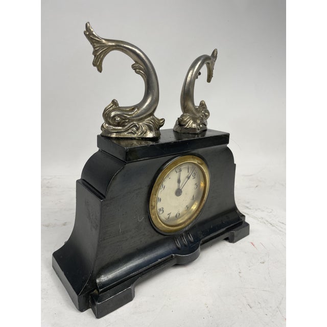 Beautiful 1920s Liberty watch, with sculpture of Mythological Fish. Excellent furnishing object