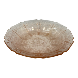 Early 20th Century Jeannette Cherry Blossom Pink Depression Glass Bowl