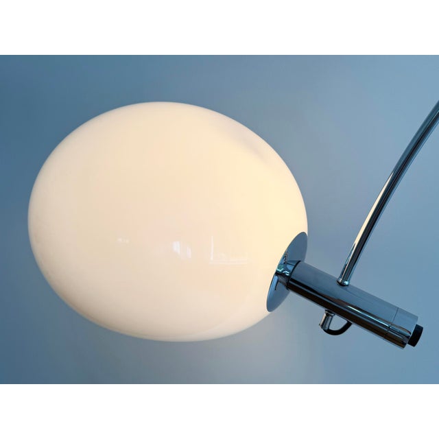 1970s Early Arc Clamp Lamp with Plastic Shade by Florian Schulz, Germany, 1970s For Sale - Image 5 of 13