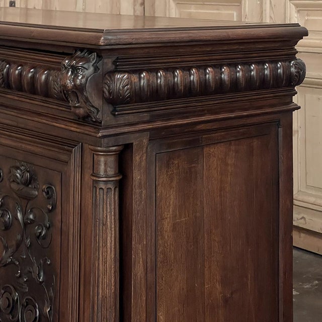 Antique 19th Century French Renaissance Revival Walnut Buffet For Sale - Image 16 of 18