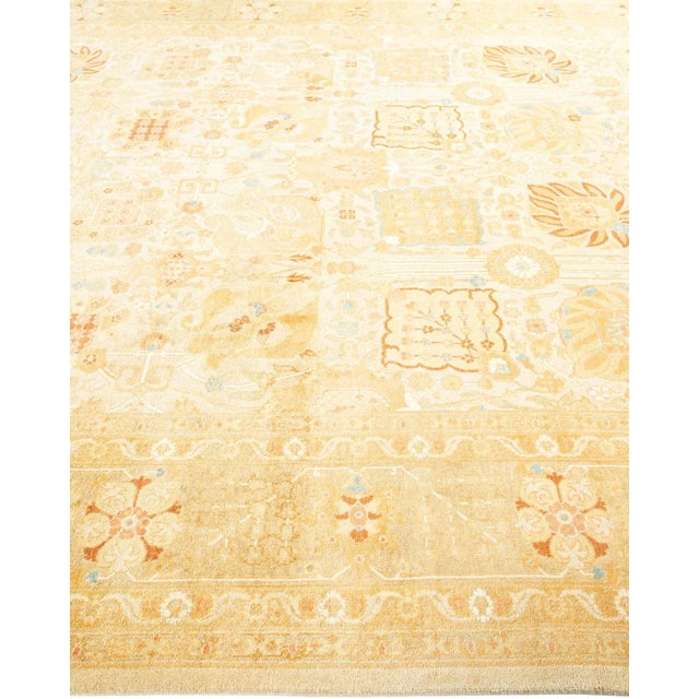 Solo Rugs Vintage Traditional Hand Knotted Wool Area Rug, Ivory - 8'0" X 9'10" For Sale - Image 4 of 9