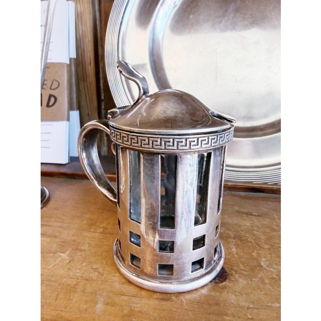 Art Deco Antique Silver Mustard Pot From the Redmont Hotel in Birmingham Alabama For Sale - Image 3 of 6