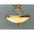 Vintage Metal and Glass Greek Key Pendant Light For Sale - Image 4 of 12