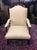 English Vintage Arm Chair, Accent Chair, Gold Upholstery For Sale - Image 3 of 14